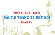 Bài 7.9 trang 34 Toán 6 Tập 2 Kết nối tri thức
